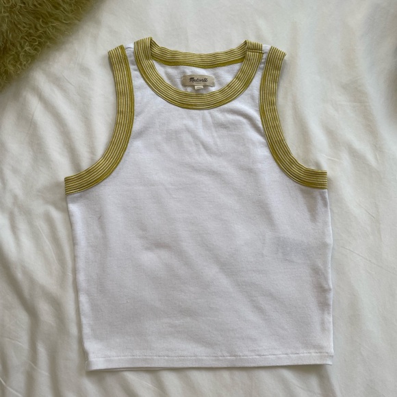 Madewell Rib Cutaway Crop Tank - Picture 3 of 6
